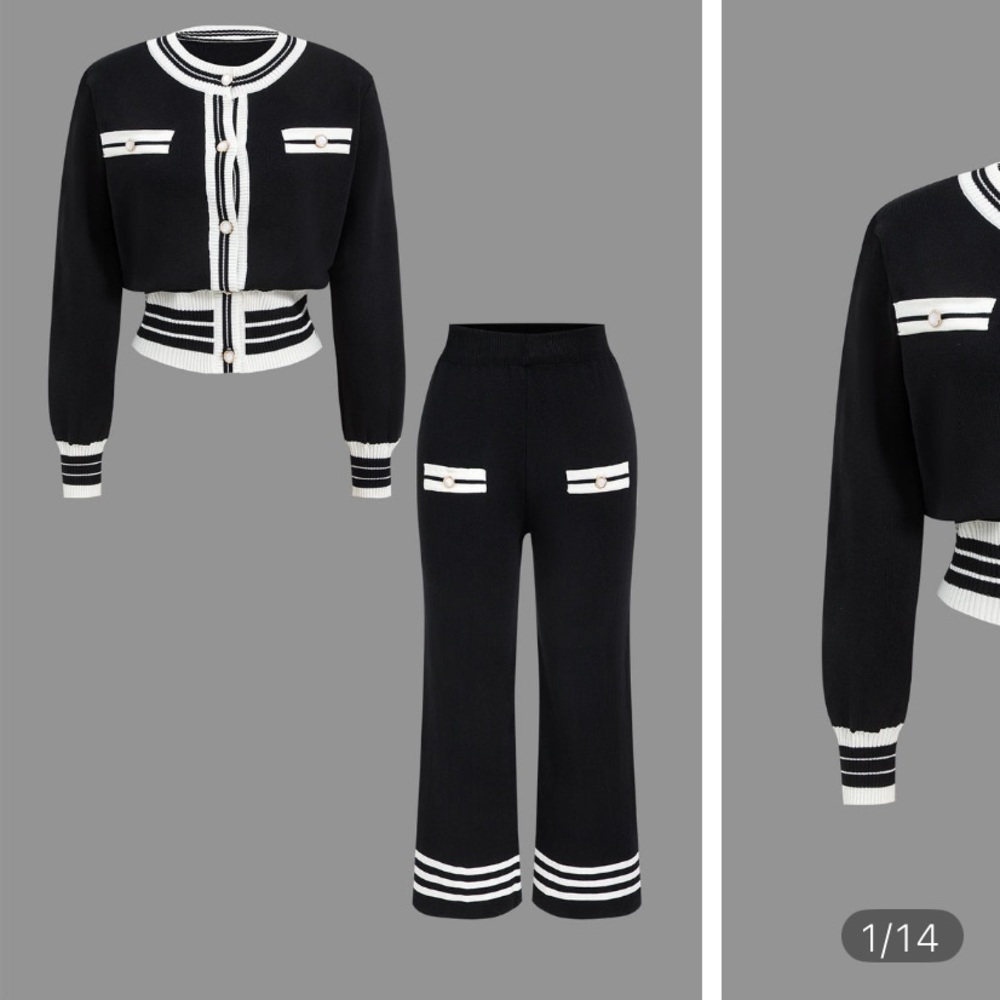 Micas Black and White 2 piece Outfit